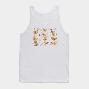 Caramel Eucalyptus Leaves Tank Top